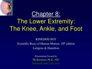 Chapter 8: The Lower Extremity: The Knee, Ankle, and Foot