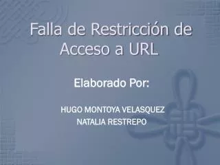 falla de restricci n de acceso a url