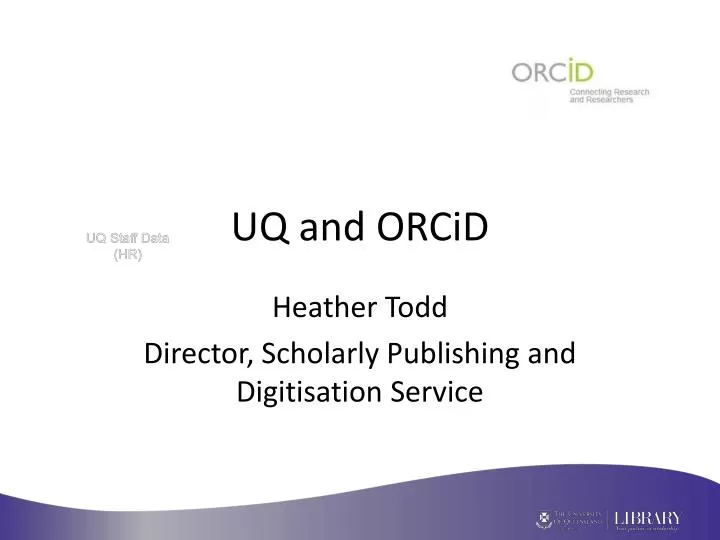 uq and orcid