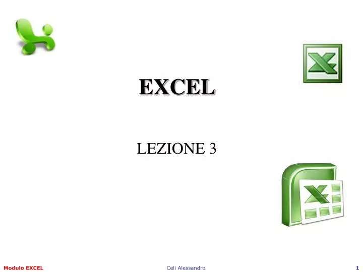 excel lezione 3