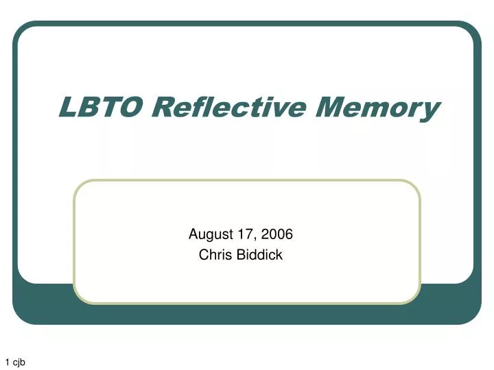 lbto reflective memory