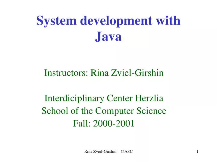 system development with java