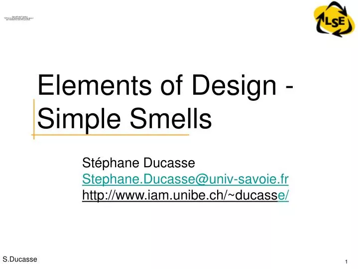 elements of design simple smells