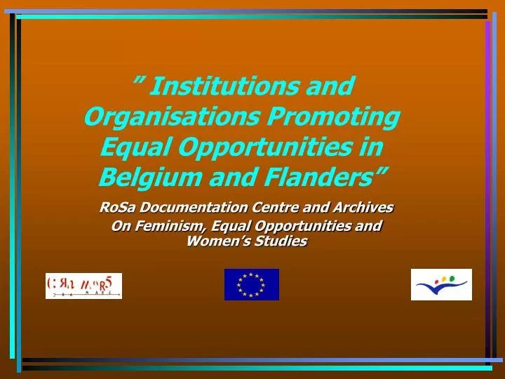 institutions and organisations promoting equal opportunities in belgium and flanders