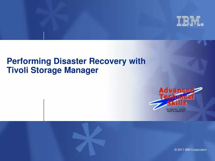 performing disaster recovery with tivoli storage manager