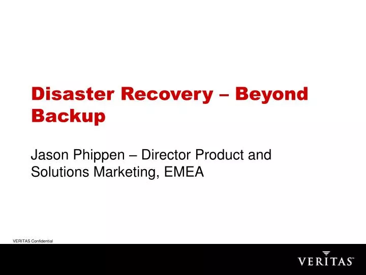 disaster recovery beyond backup