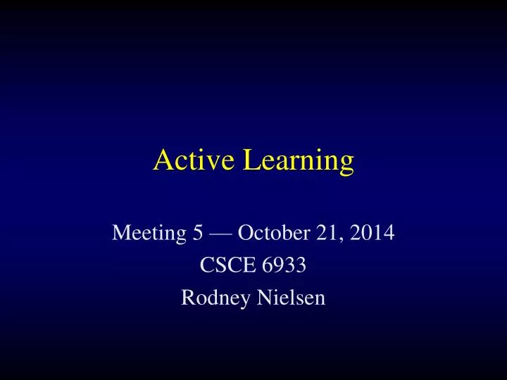 active learning