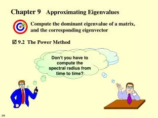 Chapter 9 Approximating Eigenvalues