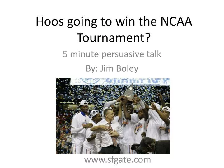 hoos going to win the ncaa tournament