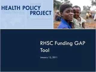 RHSC Funding GAP Tool