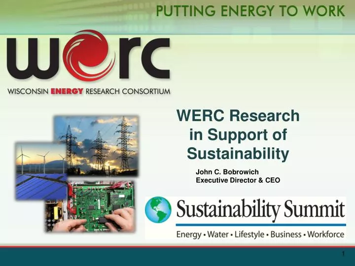werc research in support of sustainability