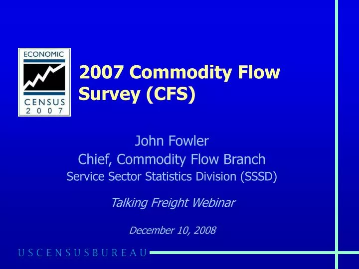 2007 commodity flow survey cfs