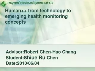 Human++ from technology to emerging health monitoring concepts