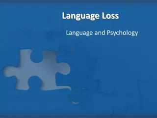 Language Loss