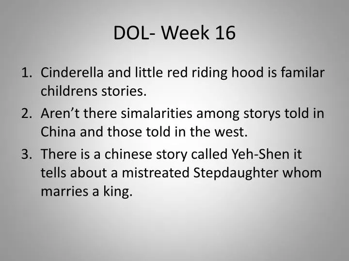 dol week 16