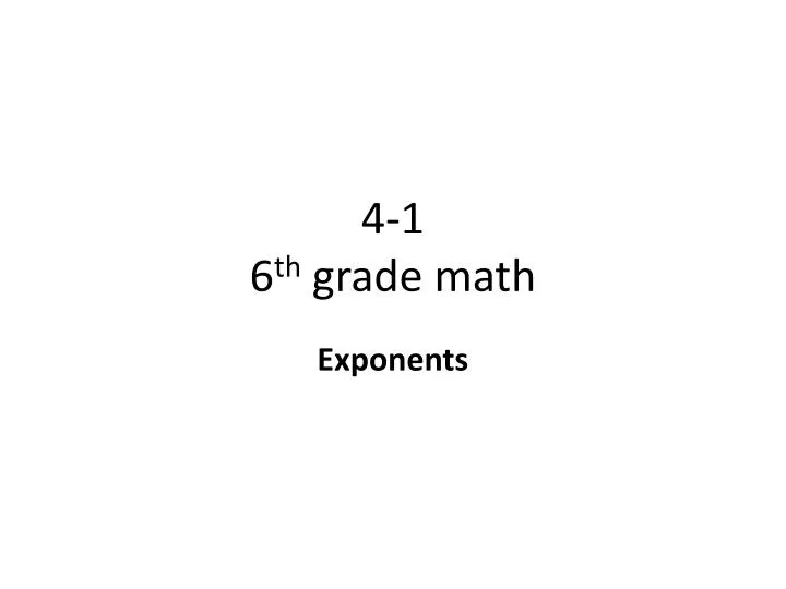 4 1 6 th grade math