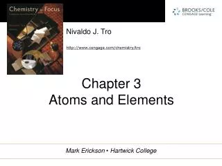 Chapter 3 Atoms and Elements
