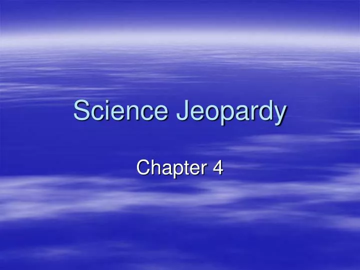 science jeopardy