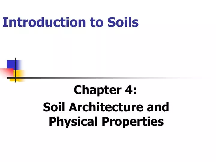 introduction to soils