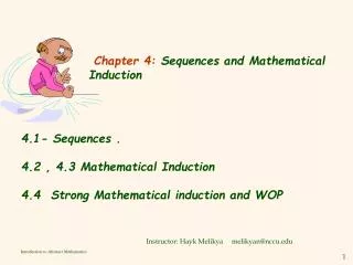 Chapter 4: Sequences and Mathematical Induction