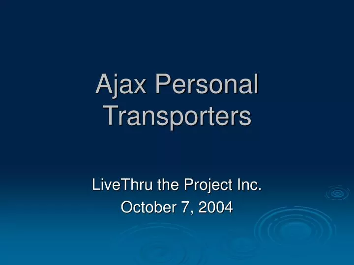 ajax personal transporters