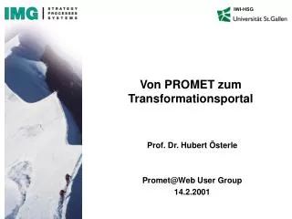 von promet zum transformationsportal