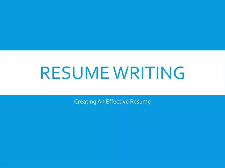 resume writing