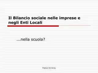 PPT - Il Bilancio Degli Enti Locali PowerPoint Presentation, Free ...