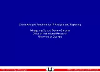 Overview of IR Analysis