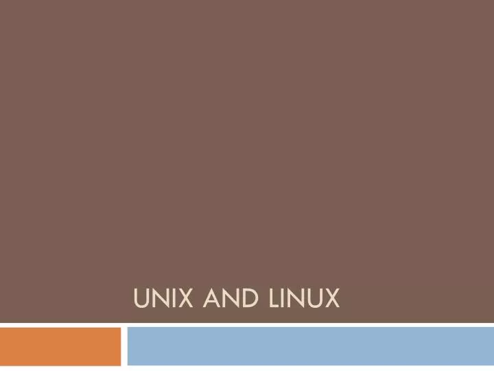 unix and linux