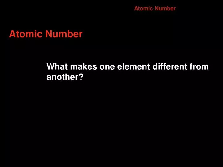 atomic number