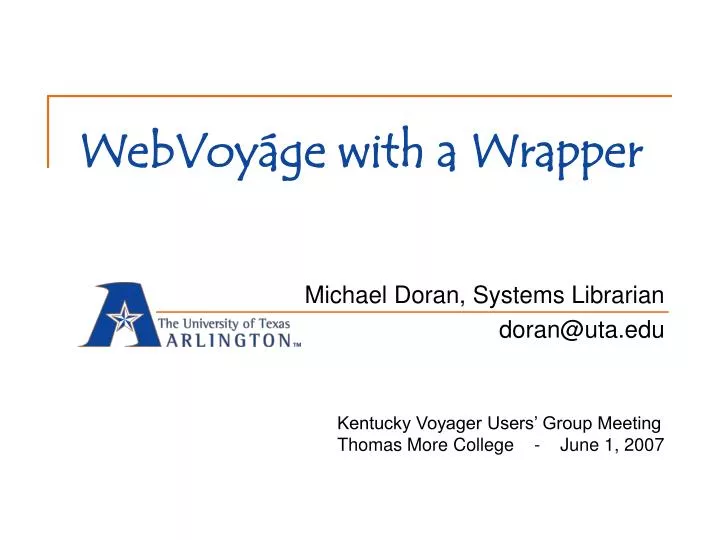 webvoy ge with a wrapper