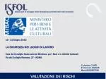 VALUTAZIONE DEI RISCHI - slide 1