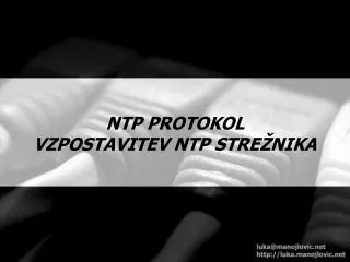 ntp protokol vzpostavitev ntp stre nika