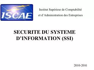 securite du systeme d information ssi