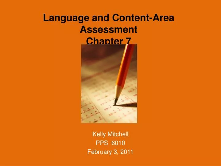language and content area assessment chapter 7