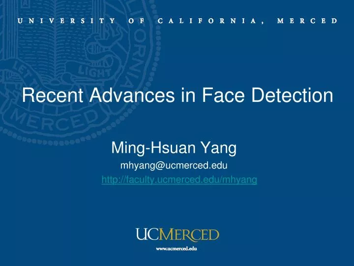 recent advances in face detection