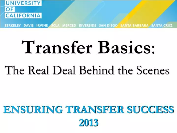 ensuring transfer success 2013