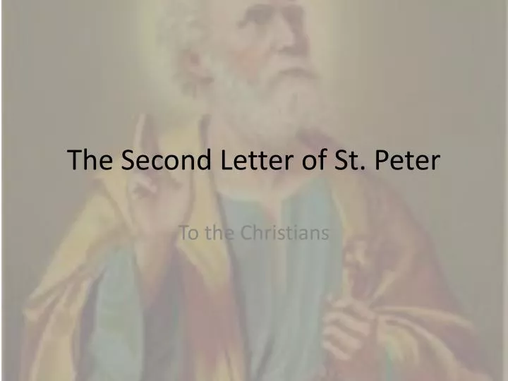 the second letter of st peter