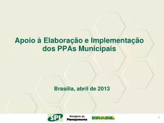 apoio elabora o e implementa o dos ppas municipais