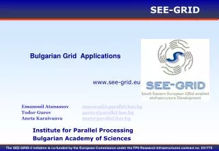 Bulgarian Grid Applications