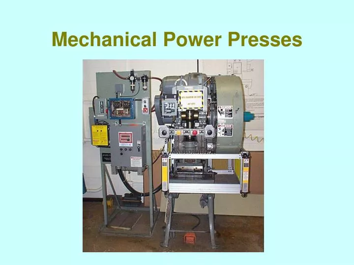 mechanical power presses