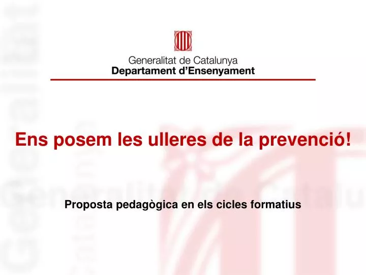 ens posem les ulleres de la prevenci