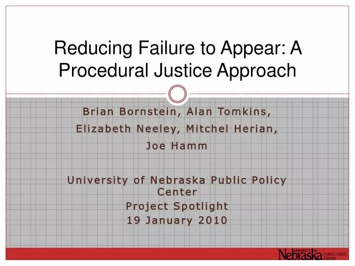 reducing failure to appear a procedural justice approach