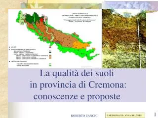 la qualit dei suoli in provincia di cremona conoscenze e proposte