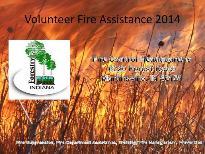 volunteer fire assistance 2014