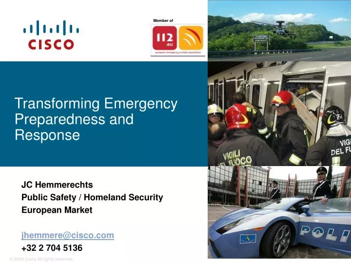transforming emergency preparedness and response