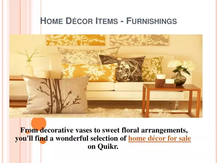 home d cor items furnishings