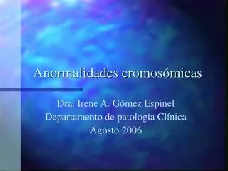 anormalidades cromos micas
