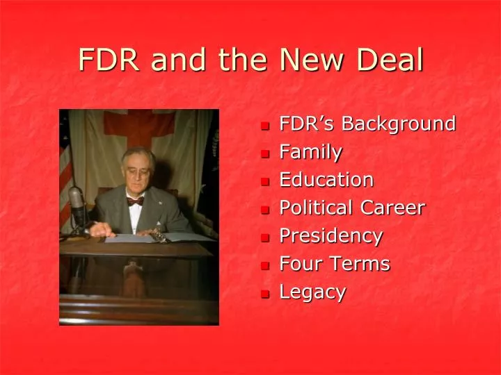 fdr and the new deal